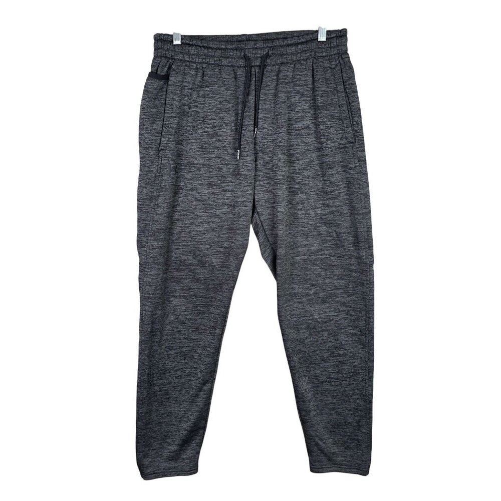 Mens Under Armour Loose Fit Gray Joggers Drawstring 100% Polyester Size L